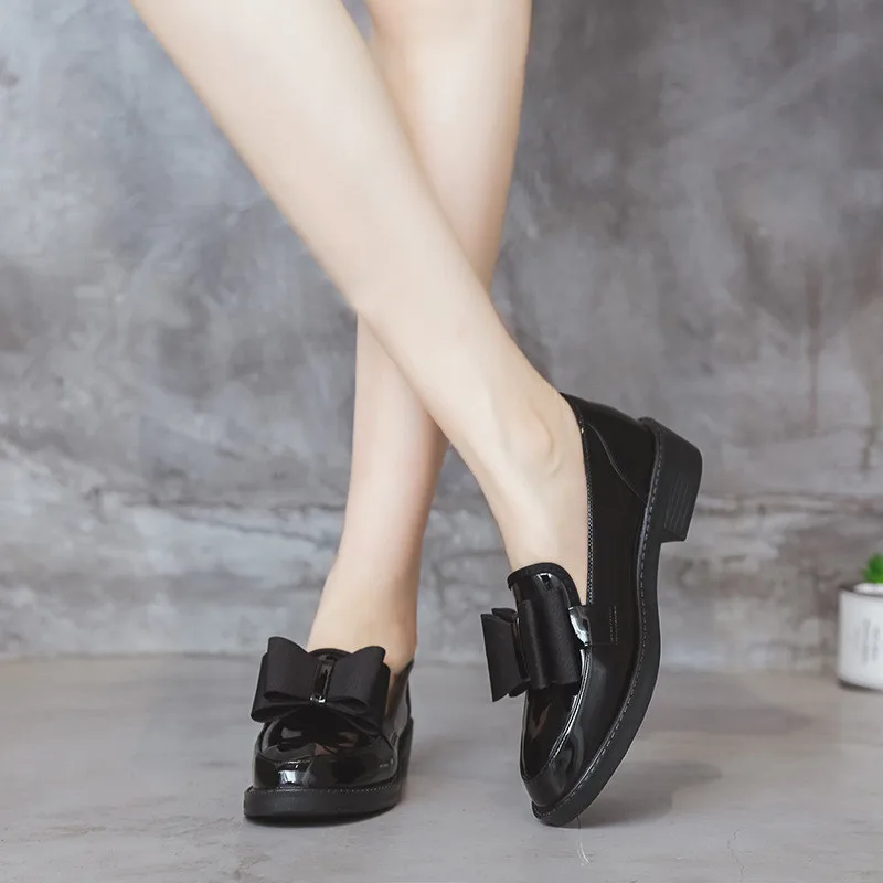 

Женские туфли-лоферы на плоской подошве, с бантом, размеры 34-40