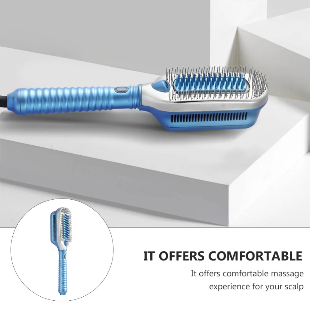 

1Pc Cold Air Hair Styling Comb Negative Ion Anti-Static Hair Comb (EU Plug)