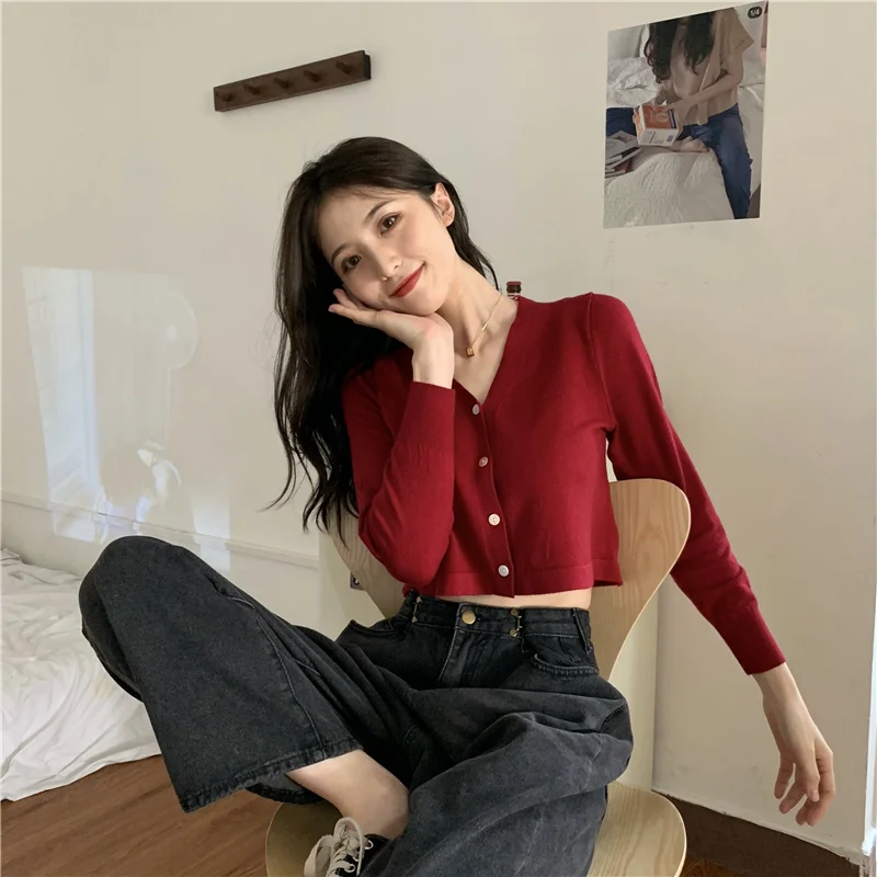 

Свитер женский осенний трикотажный, теплый, однотонный