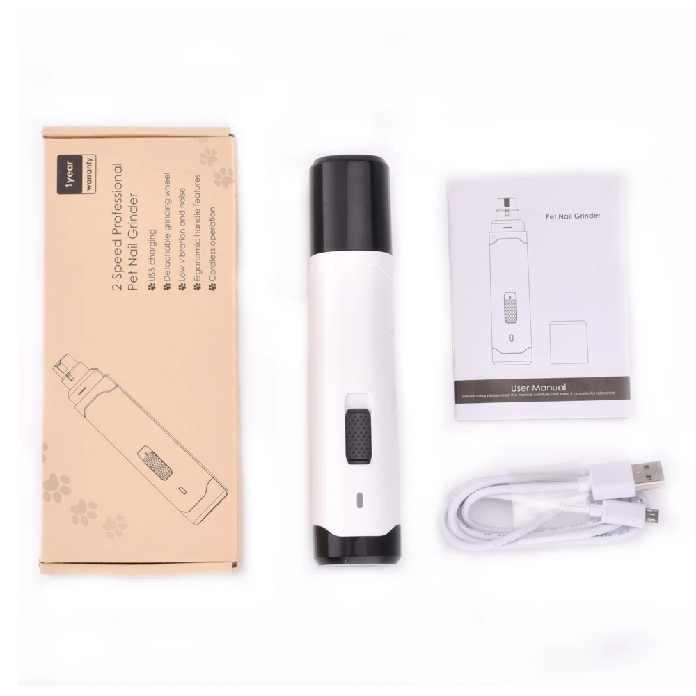 

Dog Nail Grinder Pet Nail Trimmer Painless Paws Grooming for Small Medium Large Dogs & Cats 2-Speed Low Noise