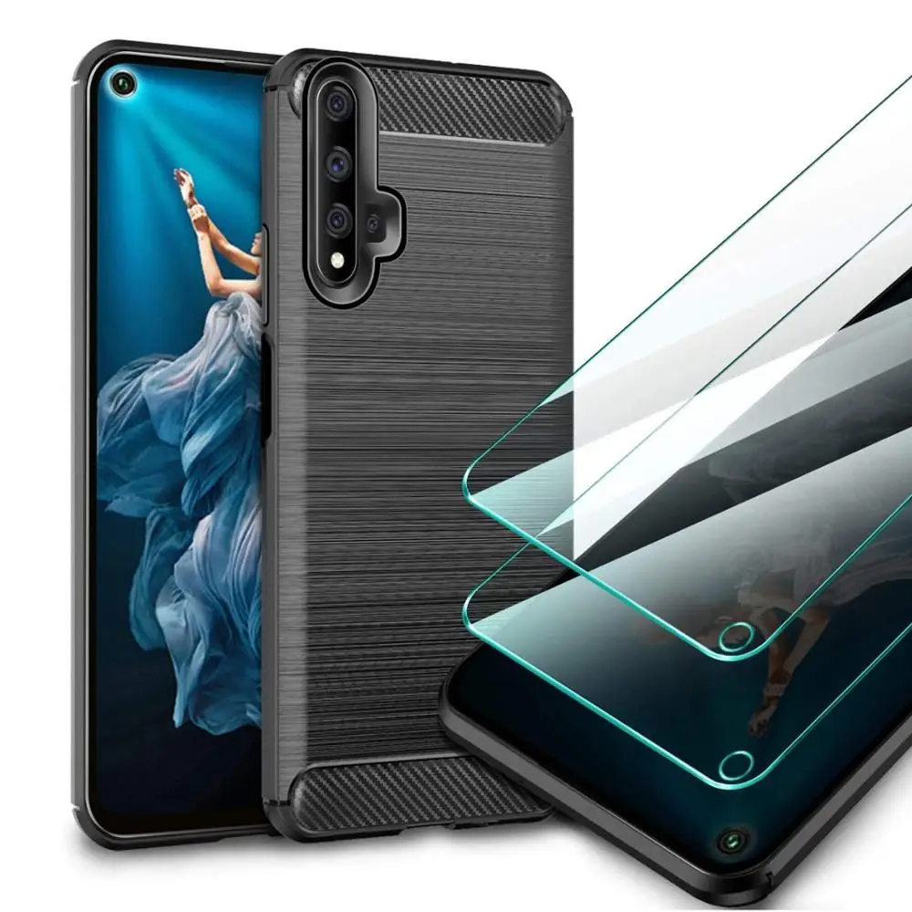 Чехол для Huawei Y6 Y5 Y7 Y9 2018 2019 View 30 20 силиконовый чехол из углеродного волокна Nova 6 SE 5i 5