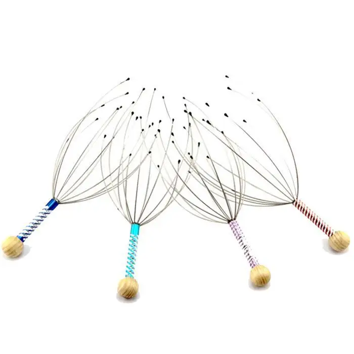 Гравированный проволочный массажер для головы осьминога расслабляющий головной