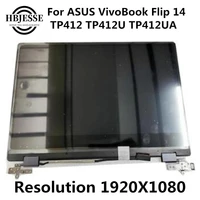 original 14 n140hca for asus vivobook flip 14 tp412 tp412u tp412ua display touch screen lcd assembly full parts