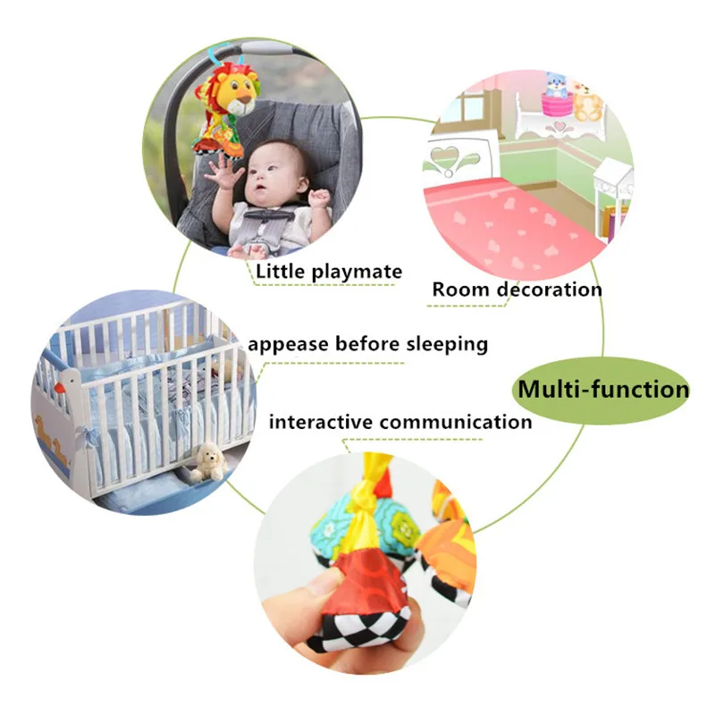 Потянув вибрации с изображением обезьяны слона зеброй и жирафом Игрушка