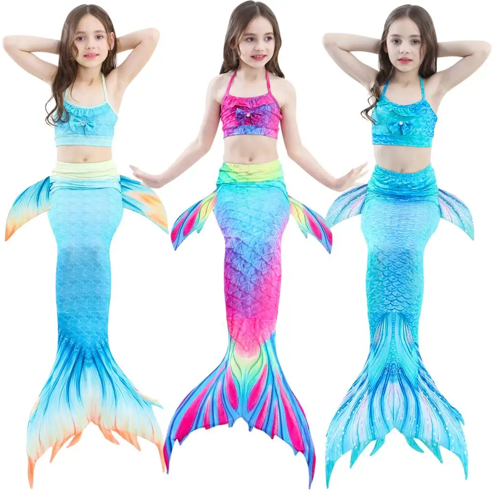 Женский костюм Русалочки с моноластами купальный для девочек хвостом и