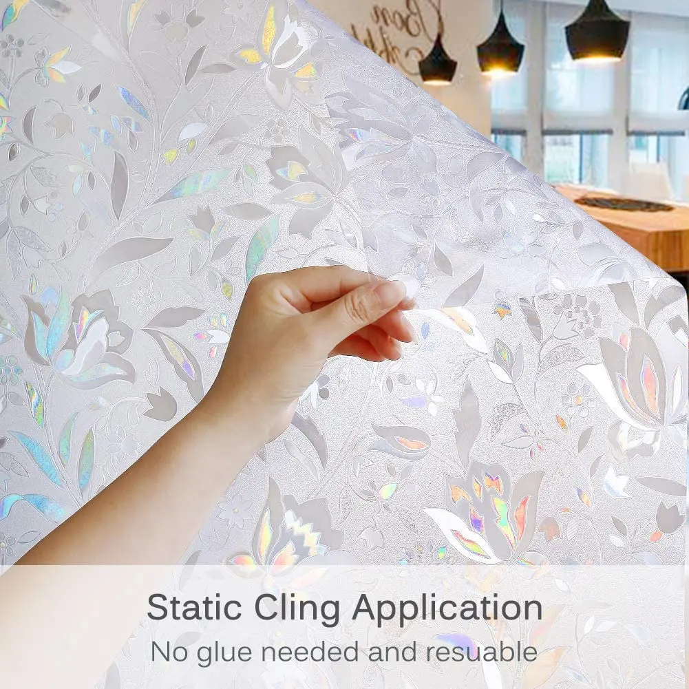 Виниловая матовая оконная пленка конфиденциальности ПВХ статическая липкая