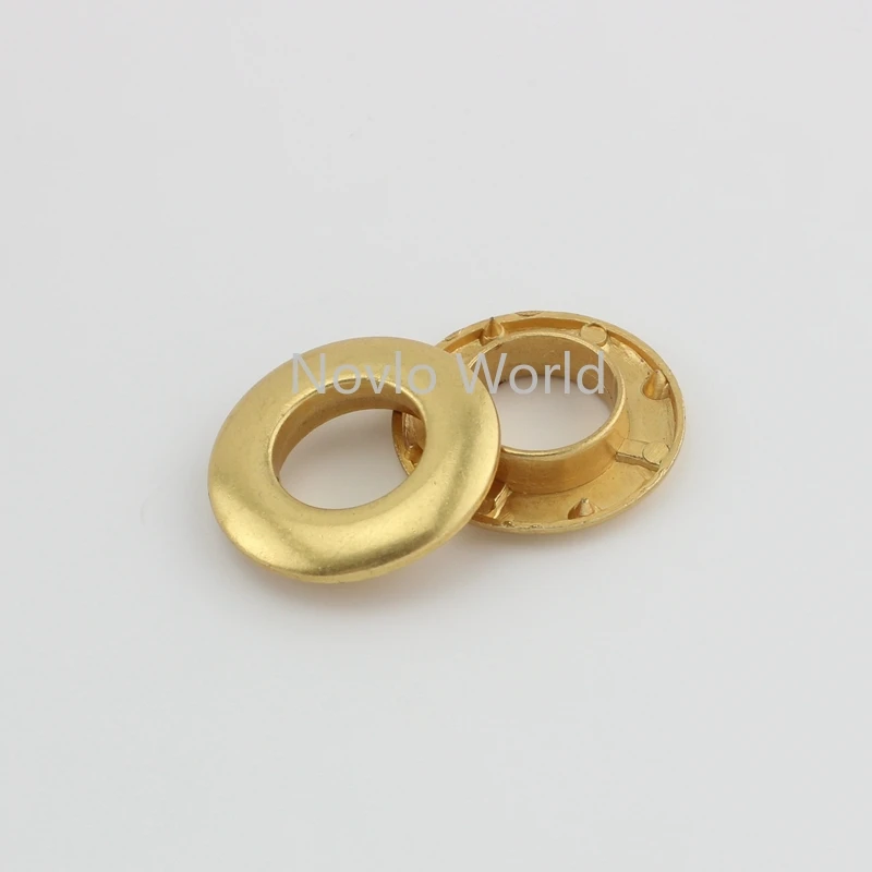 satin gold 5 шт., внутреннее отверстие 14 мм 1/" атласная Золотая круглая петля втулка для кошелька сумка отверстие цепи - Цвет: satin gold