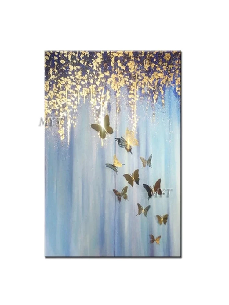 Бесплатная доставка ручная работа абстрактные очаровательные Синие Бабочки