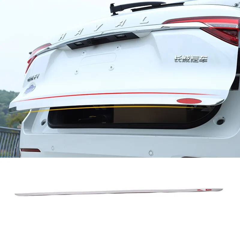 

For Haval F7 F7X rear door tailgate trim stainless decorative car strip cover accessories trunk hatch handle car-styling auto