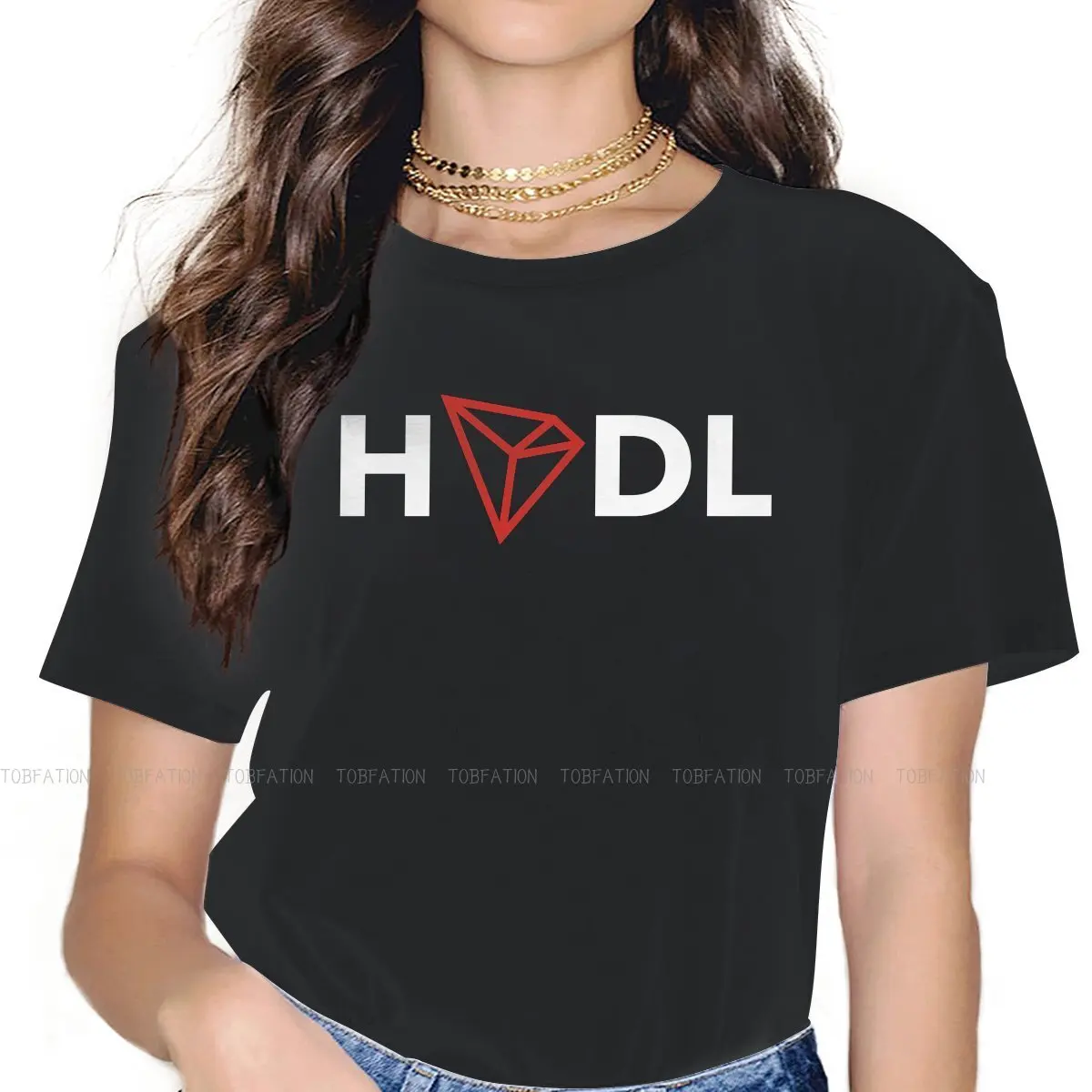 

HODL TRON Kawaii Girls Women T-Shirt Cryptocurrency Crypto Miner Blusas Harajuku Casual Short Sleeve Vintage Oversized Tops