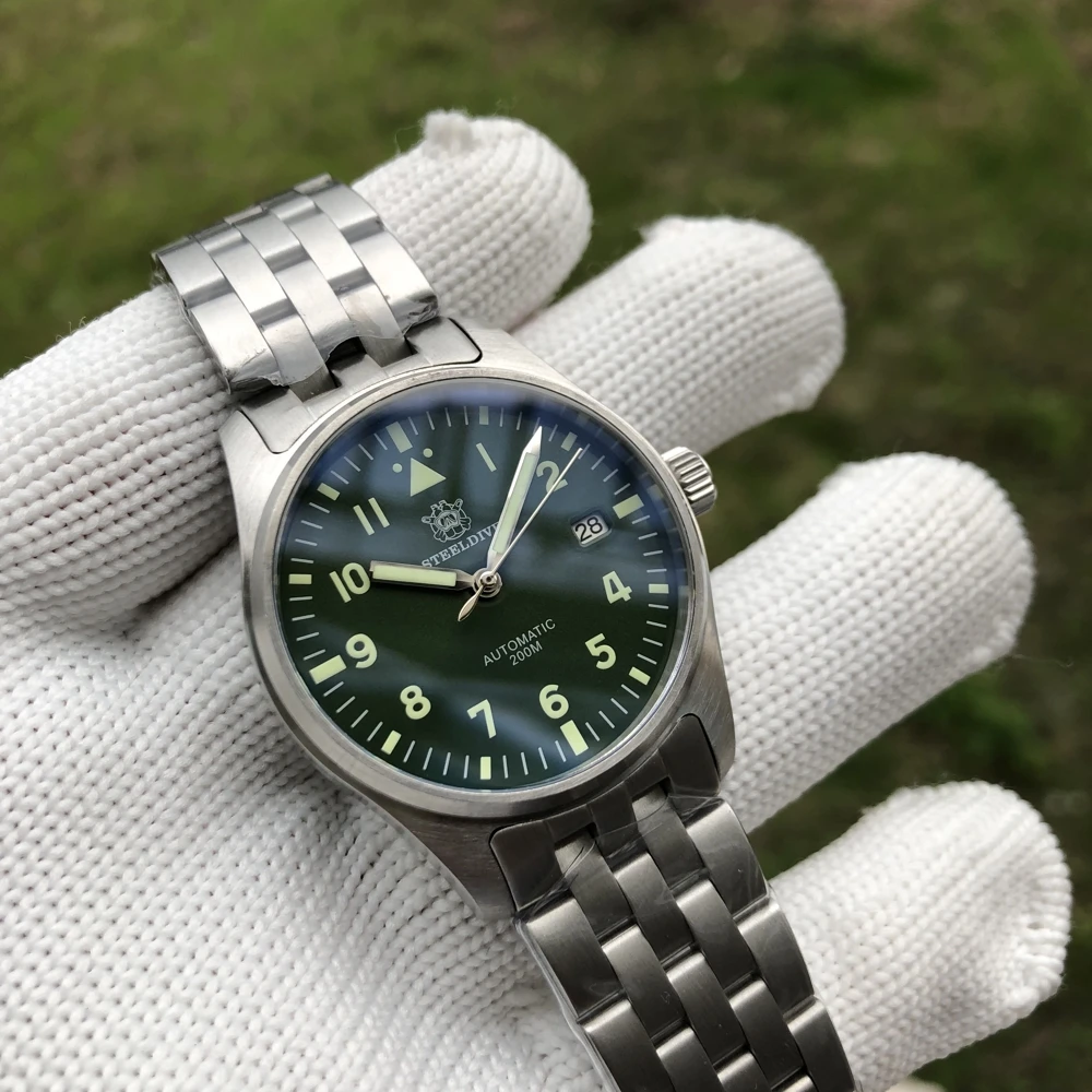 SD1940 Steeldive новый цвет зеленый циферблат из нержавеющей стали 316L сапфировое стекло