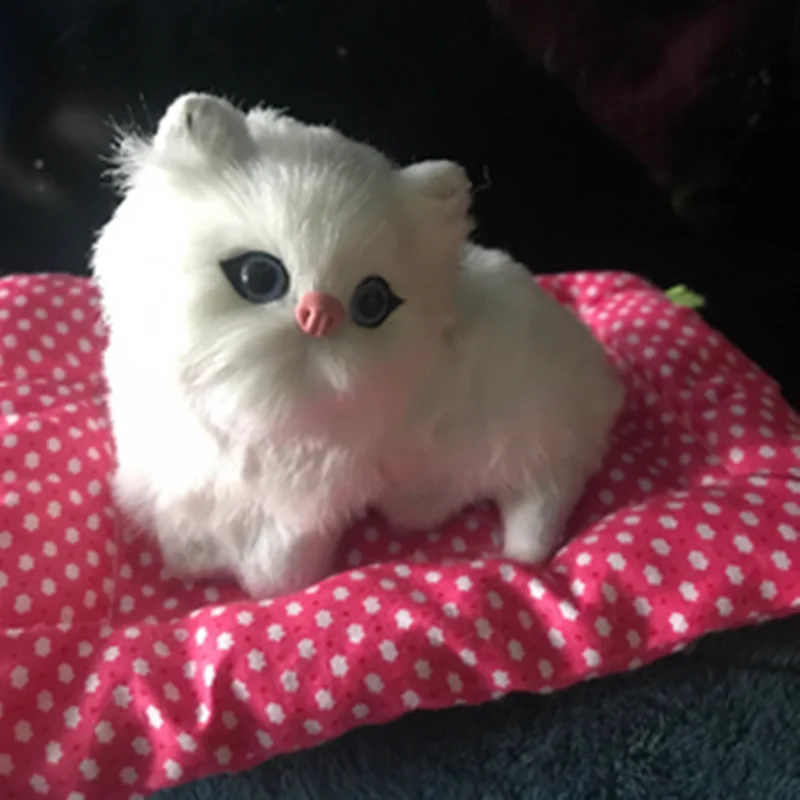 Прекрасная имитация куклы животных плюшевые спящие кошки игрушка со звуком