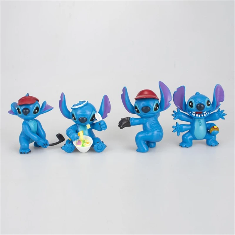 24Pcs/set Lilo &amp Stitch 6cm Action Figure Posture Anime Decoration Collection Figurine Toy model for children gift | Игрушки и хобби