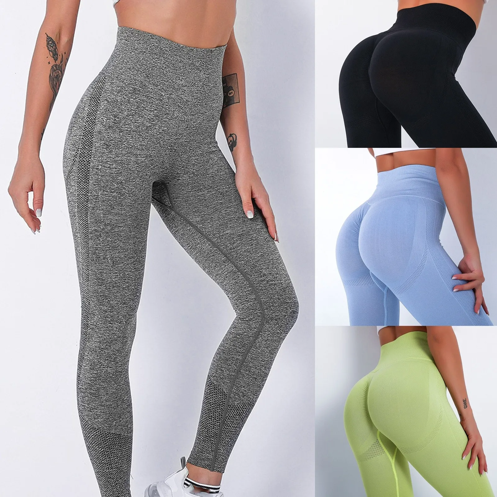 

High Waist Yoga Tight Sports Pants Women Seamless Training Tights Hip Enhancement Effect Profile Yoga Pants Activewear Pants