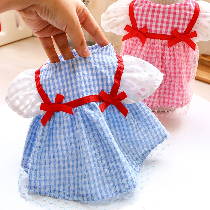 PETCIRCLE Одежда для собак в клетку из сетки на вечеринку юбка платье маленькая