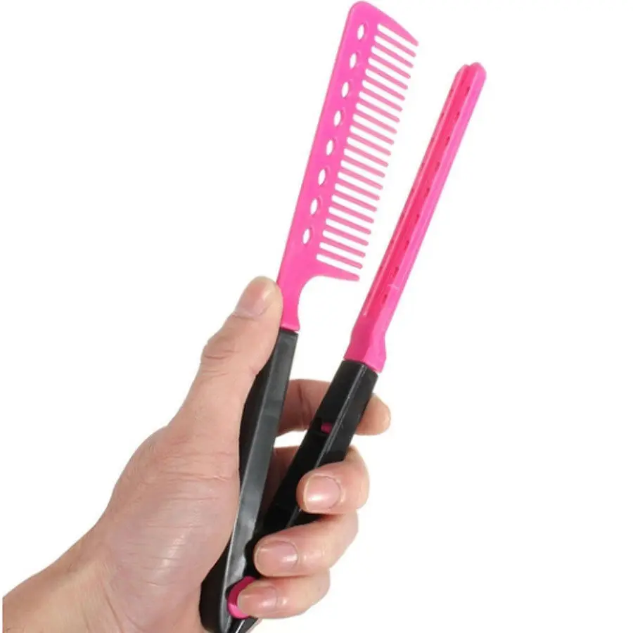 

New Straight Hair Comb Brush Tool For Dry Iron Hair Curl to Straight Hair Shaper