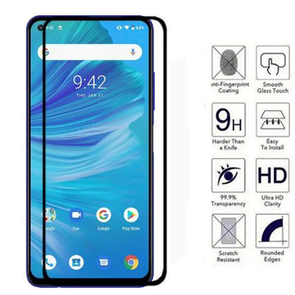 Закаленное стекло для UMIDIGI Power 3 F2 F1 Play S3 X A5 A7 Pro Защитная пленка экрана с полным