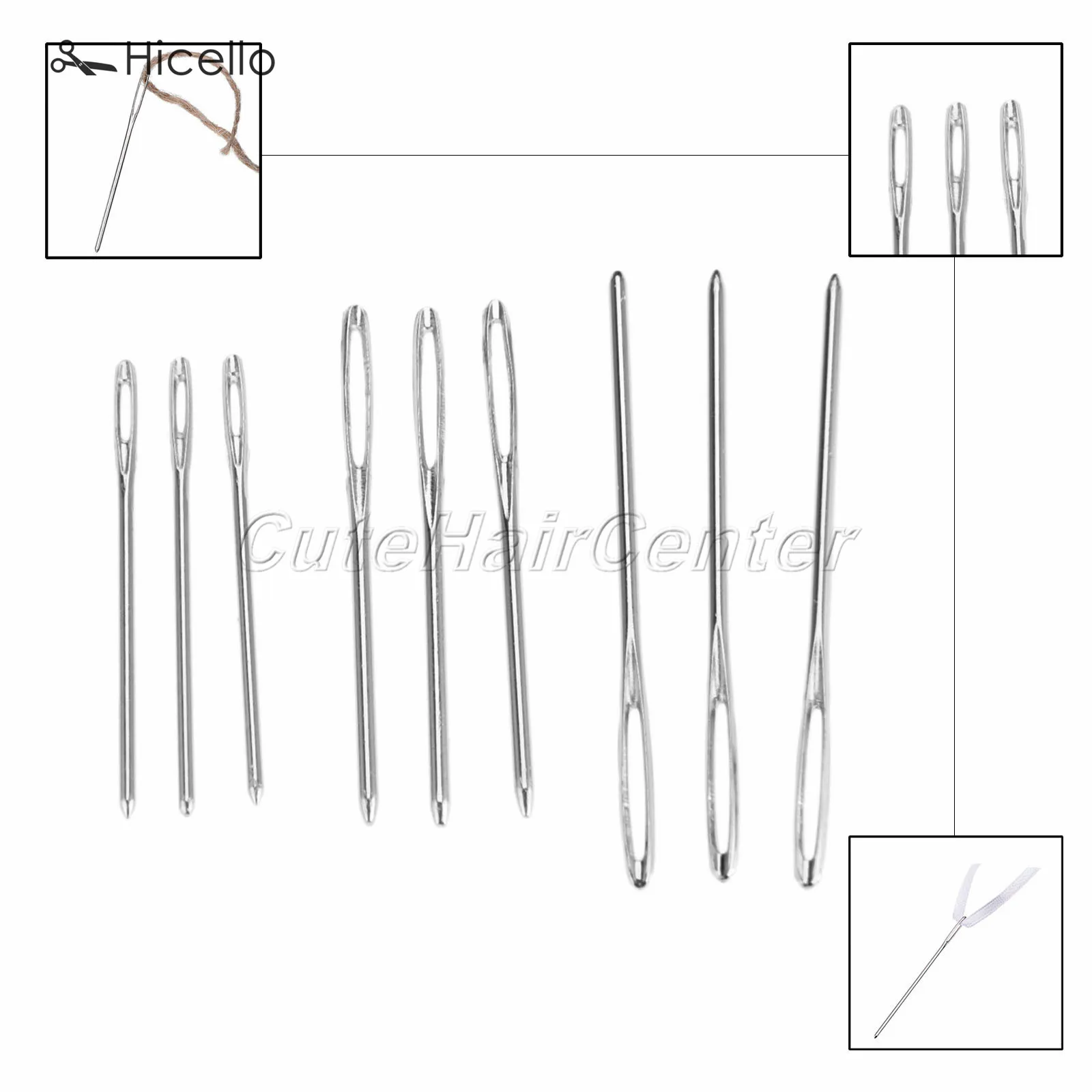 9 шт. металлические спицы для больших глаз нержавеющая сталь 5 2/6/7 см инструменты