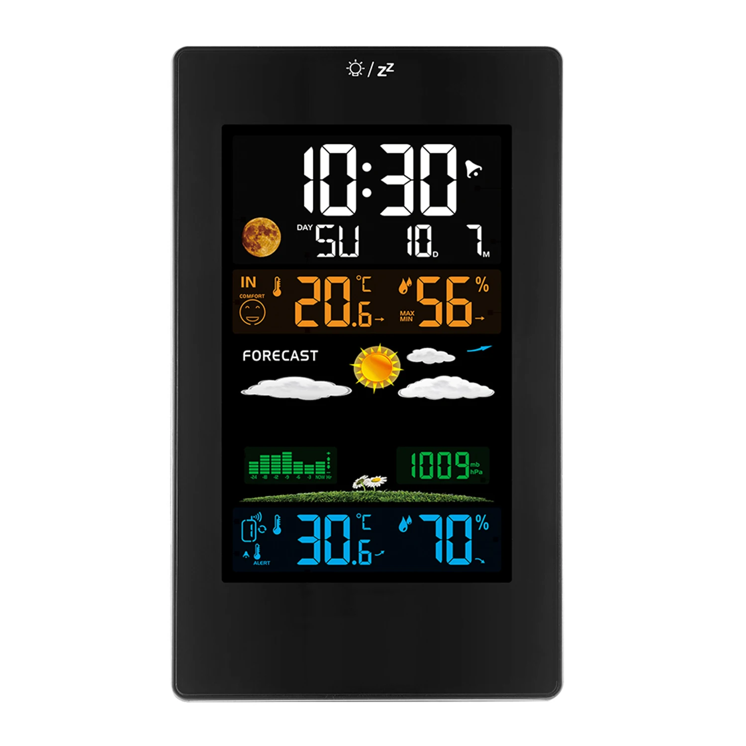 Wireless Weather Station Indoor Outdoor Forecaster with Sensor Digital Thermometer Hygrometer Monitor Alarm Clock | Инструменты