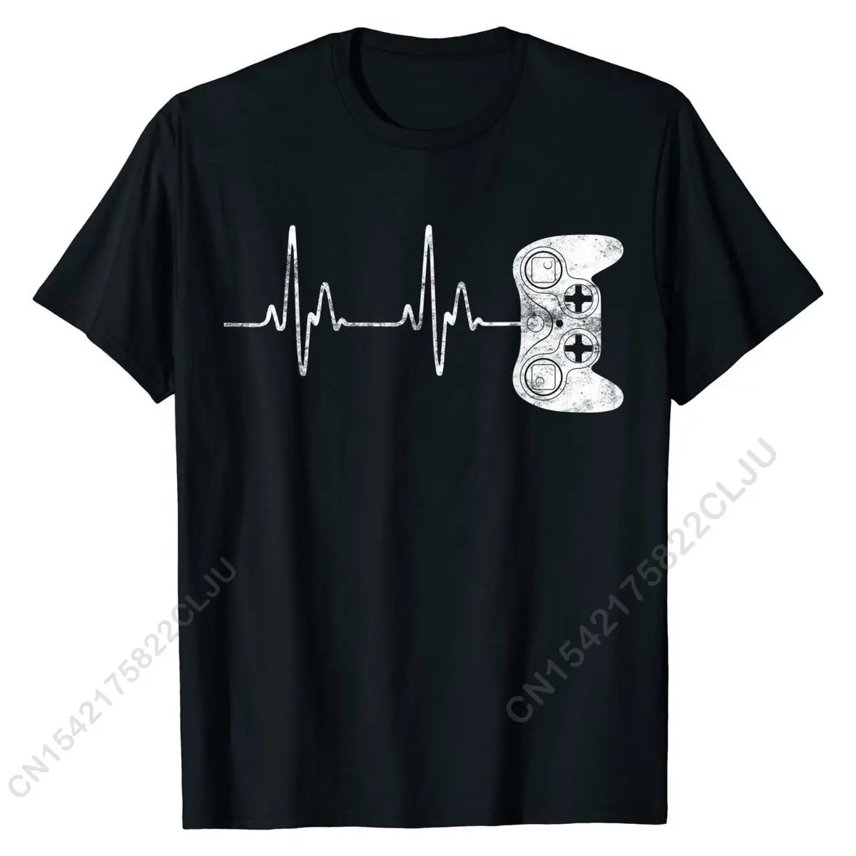 

Gamer Heartbeat T-Shirt Video Game Lover Gift Shirt T-Shirt Cotton Men T Shirt Casual Tops Shirt High Quality Crazy