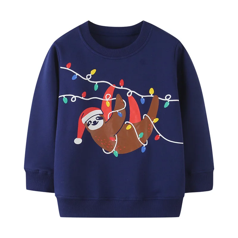 

Детские осенние толстовки с мультяшным снеговиком, детский пуловер для малышей, топ, одежда