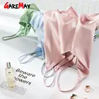 Топ женский атласный с V-образным вырезом, на тонких бретельках