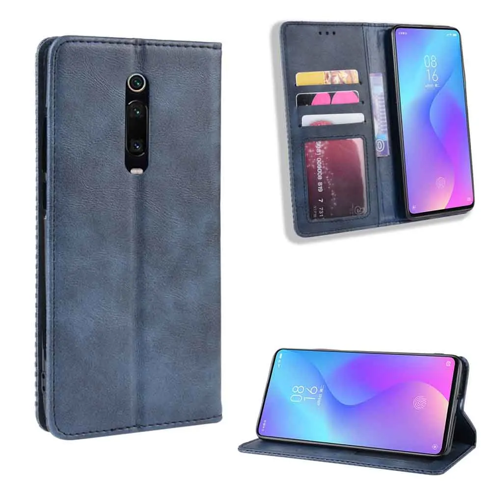 Кожаный чехол для телефона Xiaomi Redmi K20 K20pro/Note 6 pro/Play back чехол-кошелек с подставкой