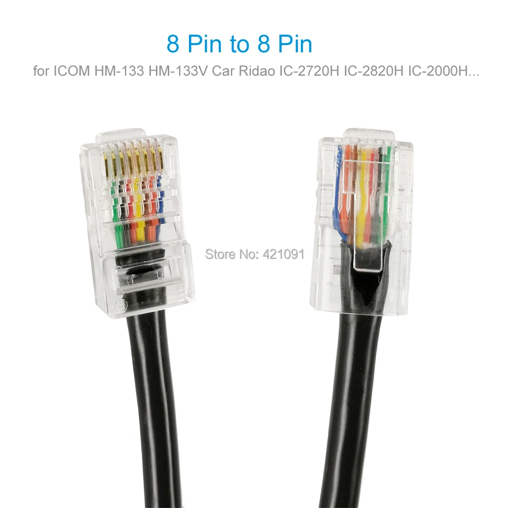Переходник с 8 Pin на 8Pin Динамик микрофонный кабель микрофон для ICOM HM-98 HM-133 HM-133V автомобиля Ridao IC-2720H IC-2820H IC-2000H IC-F111