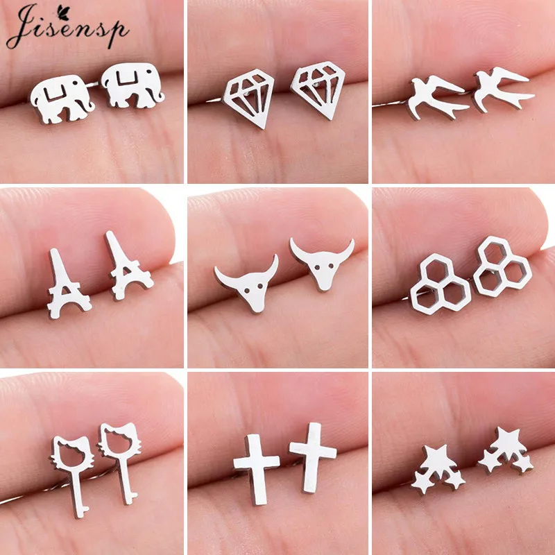 

Серьги-гвоздики из нержавеющей стали в стиле панк/корейский стиль