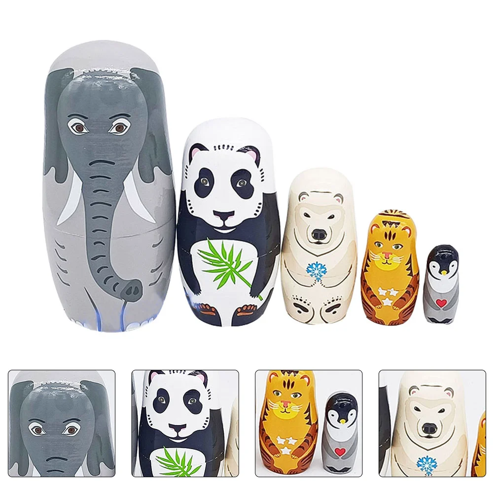 

5 шт., деревянные игрушки в виде слона