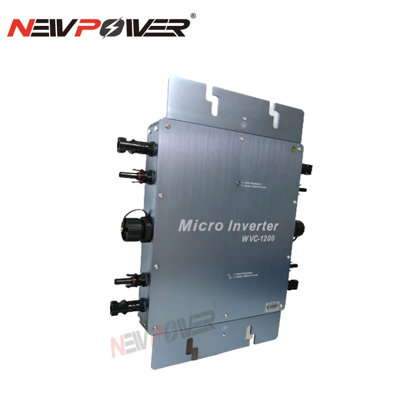 

Micro Grid Tie Inverter 1200W for 4pcs*430W Solar Panels Input DC22V-50V to AC180V-280V 50HZ60HZ Waterproof IP65 Solar Inverter