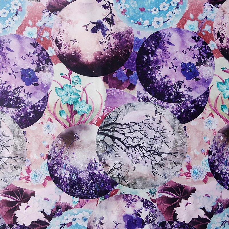 Винтажная ткань в стиле ретро хлопковая с рисунком воде бабочки для сумок сделай