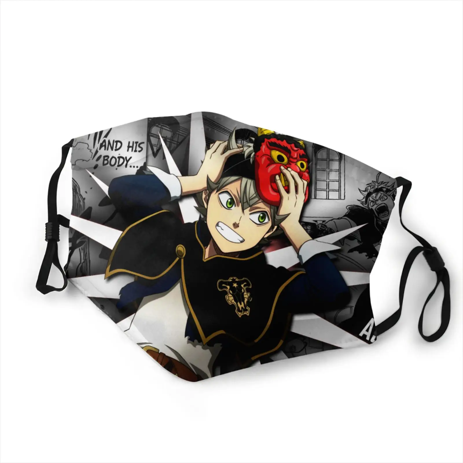 

brand black clover Filter air mask cute ladies/mens Filter air mask black clover backpack ladies/mens mask