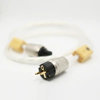free shipping hifi audio supreme reference power cord with gold plated eu version power plug connection without box
