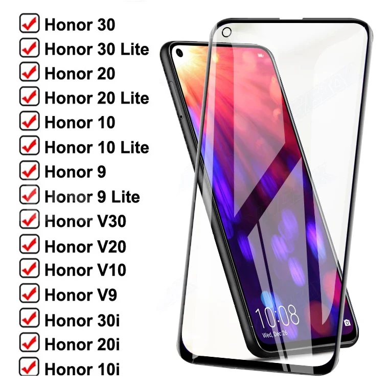 

Защитное стекло 999D для Honor 20, 10, 9, 30 Lite, V30, V20, 10, 30i, 20i, 10i