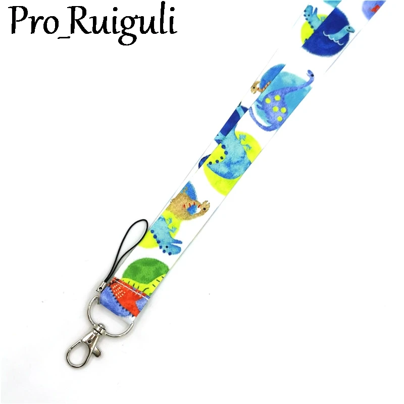 Динозавров шейный ремешок брелок мобильный телефон ремень держатель значка