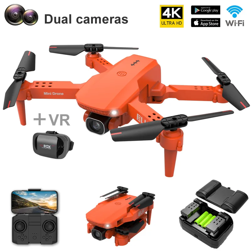 

K9 Orange ABS Plastic Folding Quadcopter Gesture Photo/Video Aerial Photography Drone 4K HD Camera Remote Control Helicopter Toy