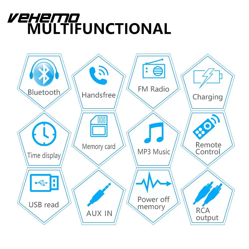 Новый радио MP3-плеер Стерео Аудио 2020 плеер для автомобиля FM/AUX/TF/USB Bluetooth Для 1din |