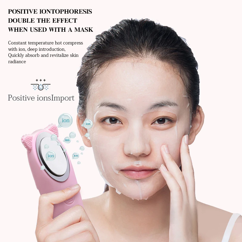Goedkoop Ultrasone Gezicht Borstel Elektrische Siliconen Gezichtsreiniging Borstels Vibrerende Gezicht Cleanser Skin Deep Cleaning Massager Ems Zorg