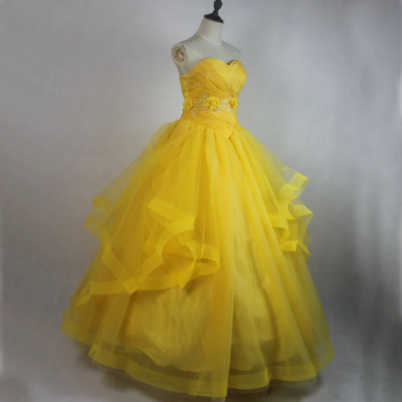 Костюм принцессы Белль на заказ желтый топ платье для взрослых женщин девочек |