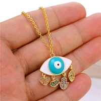 juwang vintage chokers necklaces hand hamsa evil eyes pendant clavicle chain necklace jewelry for man women gril party gift