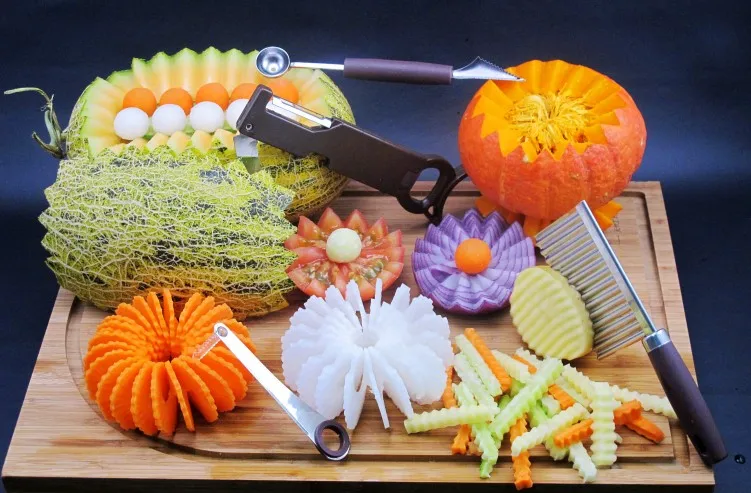 Необычные практичные искусственные и овощные ножи для вырезания 4 предмета