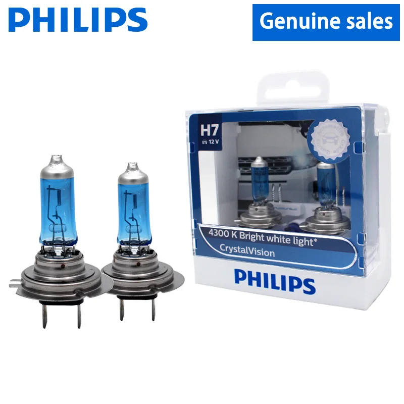2 шт. автомобисветильник галогенные лампы Philips H7 12 В 55 Вт PX26d 4300K|Лампы для