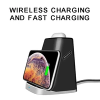 pohiks 1pc portable 2 in 1 wireless charger dock multi functional mobile phone charging station for s amsung i phone a irpod
