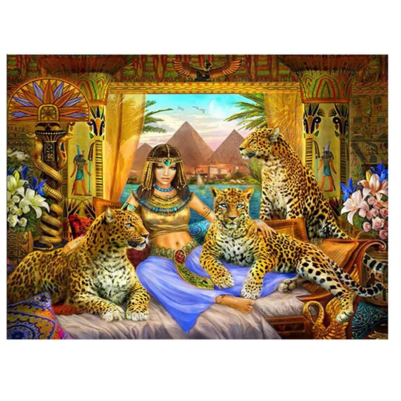 

Алмазная живопись «сделай сам», полный круг, украшение для дома, искусство, аксессуары для подарков, леопардовая девушка