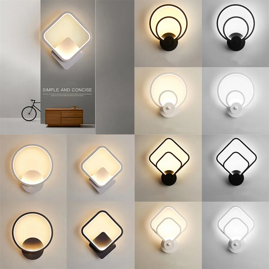 

Modern LED Wall Lights Bedside Minimalist Geometric LED Lamp Sconce for Dining Room Aisle Hallway Stairway Corridor Bedroom Deco