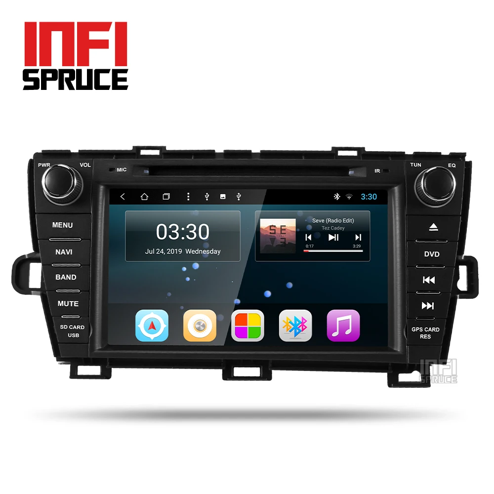 Fersinny android 9 0 автомобильный dvd 8 дюймов для Toyota Prius 2009 2013 Автомобильный gps умное радио