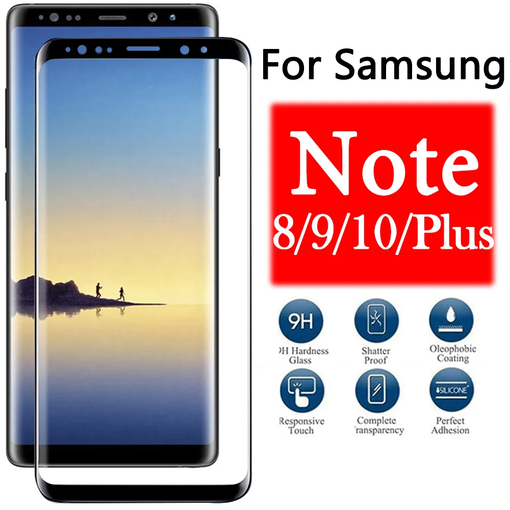 Защитное стекло для samsung Galaxy Note 8 9 10 протектор экрана Note8 Note9 Note10 Plus Galax Tremp Закаленное стекло пленка Броня