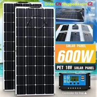 flexible solar panel 600w 300w 18v solar energy generator power bank camping car battery charger system