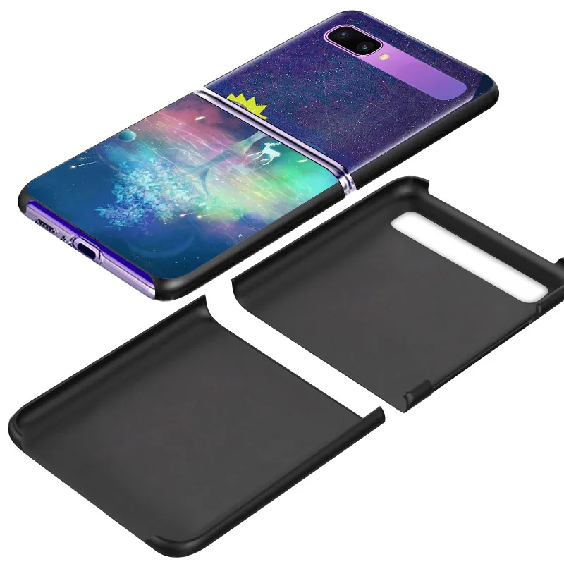 Чехол книжка с рисунком звездного неба и Луны для Samsung Galaxy Z|Бамперы| |